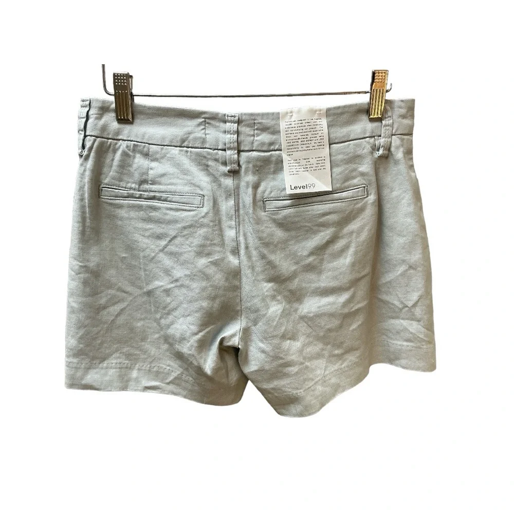 NWT Level 99 Shorts luxury Tencel linen lyocell‎ size 24 2 pockets XS